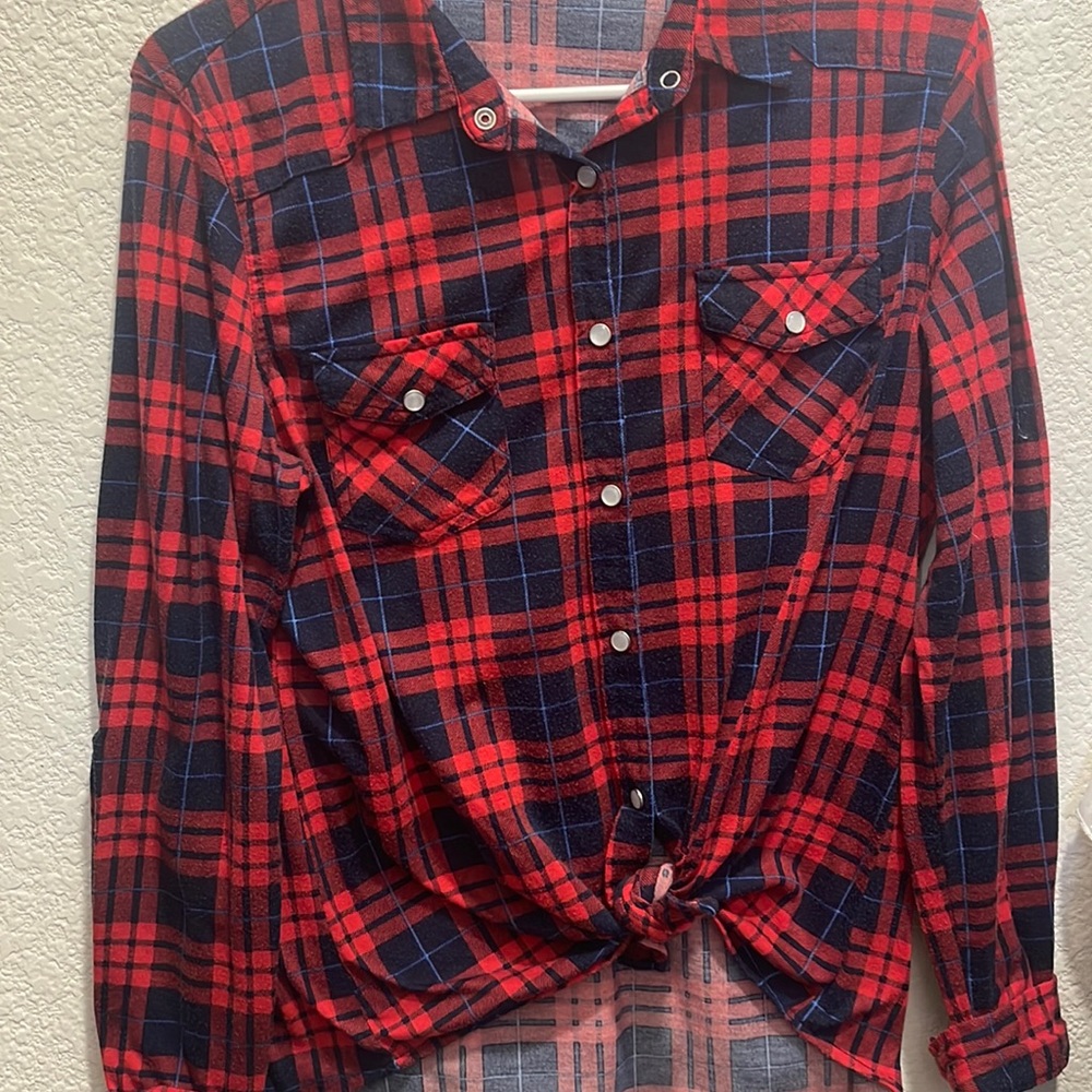 Kids Large, Red and Dark blue Passport Flannel